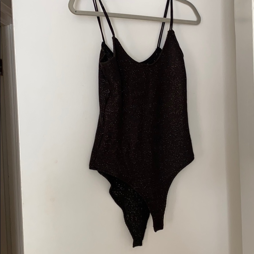 Black glitter bodysuit, size XS